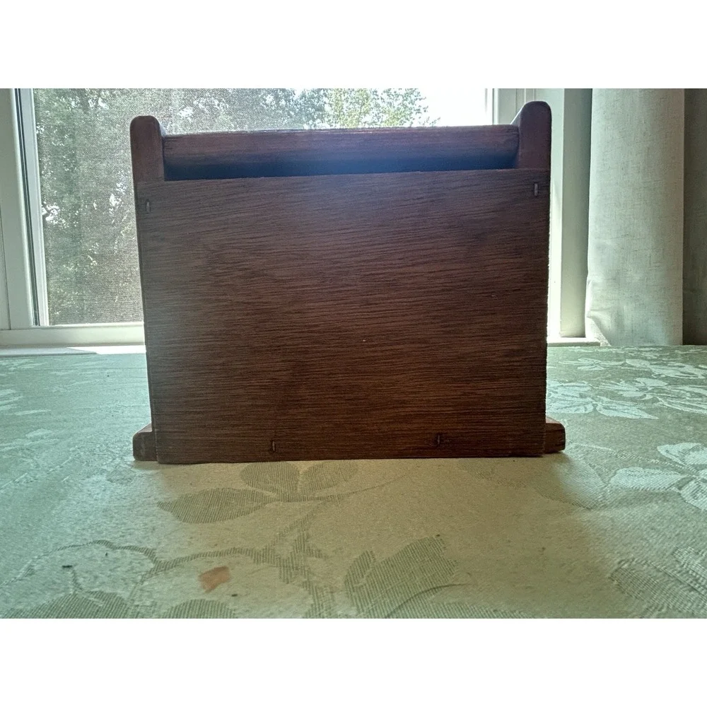Vintage MCM Wood And‎ Lucite Kitchen Recipe Box Resin Grains Grandmas Kitchen